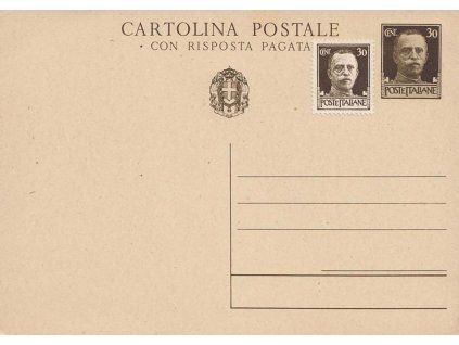 1932, 30C Emanuel, dopisnice, díl, dolepená známka