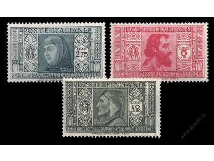 1932, 2.75, 5 a 10L Dante, MiNr.382,383,384, těžší *