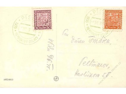 1933, Písek, Heydukovy oslavy, pohlednice