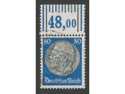 1933, 80Pf Hindenburg, počítadlo, razítkované