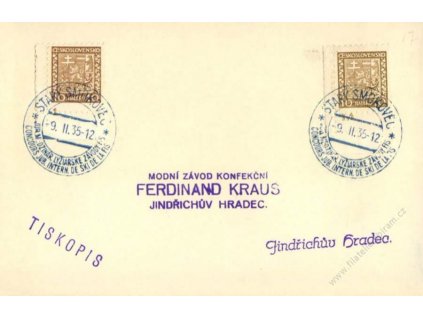 1935, Starý Smokovec, Lyžařské závody FIS, karta