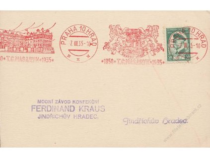 1935, Praha 10 Hrad 7.3., karta, prošlé