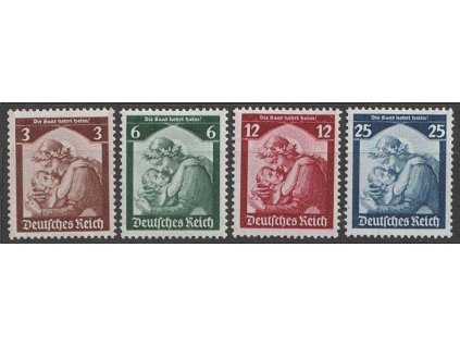 1935, 3-25Pf série, MiNr.565-68, **