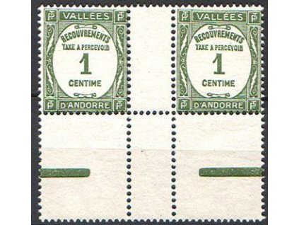 Francouzská, 1935, 1C doplatní, meziarší,  **