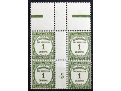 Francouzská, 1935, 1C doplatní, meziarší, kat. MiNr.16, **