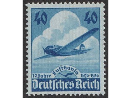 1936, 40Pf Heinkel, MiNr.603, * po nálepce