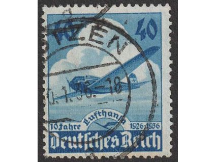 1936, 40Pf Heinkel, MiNr.603, razítkované