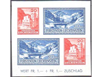 1936, 20-30Rp, 4blok z aršíku, **