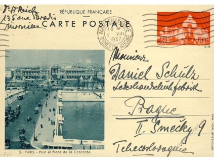 1937, DR Marseille, obrazová dopisnice