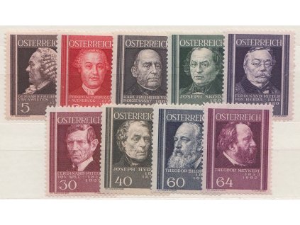 1937, 5-64g série Umělci, MiNr.649-57, **/*