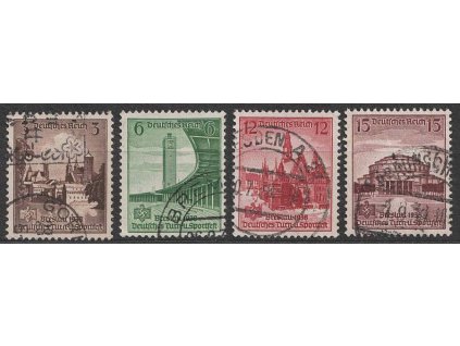 1938, 3-15Pf série, MiNr.665-68, razítkované