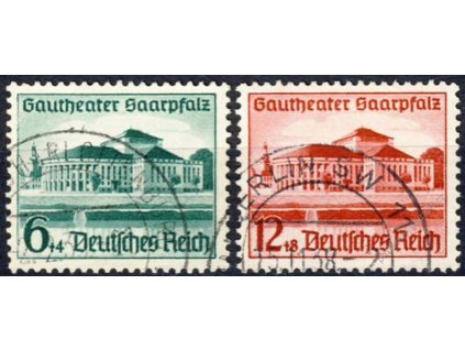 1938, 6-12Pf série, MiNr.673-74, razítkované