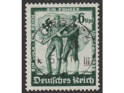 1938, 6Rpf Symbol, MiNr.662, razítkované