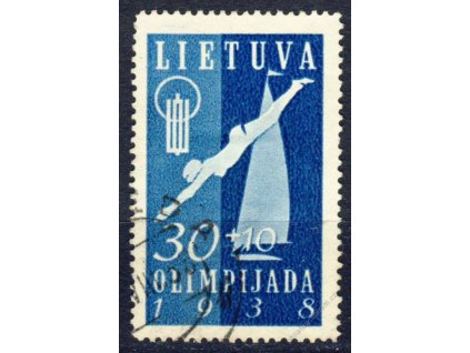 Lietuva, 1938, 30C Sport, MiNr.419, razítkované