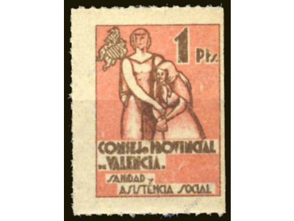 1938, Consejo Movincial Valencia 1Pts, ** , dvl