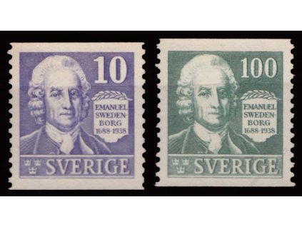 1938, 10-100Ö série Swedenborg, MiNr.243-44, **