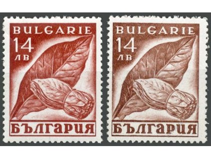 1938, 14L Tabák, 2 ks - odstíny, MiNr.338,339, **