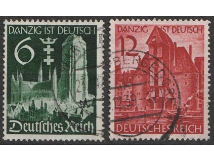 1939, 6-12Pf série, MiNr.714-15, razítkované