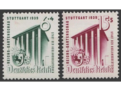 1939, 6-15Pf série, MiNr.692-93, **