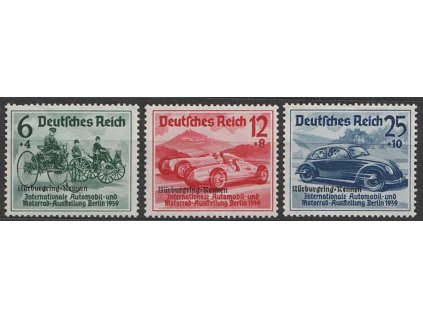 1939, 6-25Pf série, MiNr.695-97, **