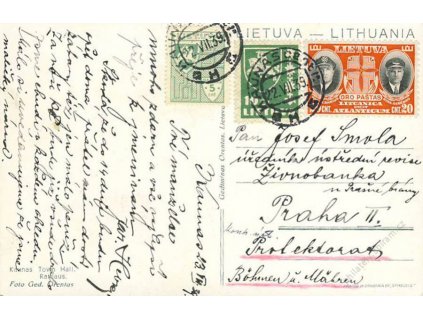 Lietuva, 1939, DR Kaunas, pohlednice