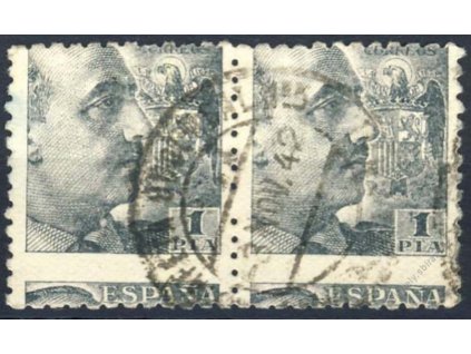 1939, 1PTA Generál Franco, 2páska, posun, razítko