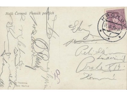 1939, DR Hronov 17.7., pohlednice zaslaná do Prahy