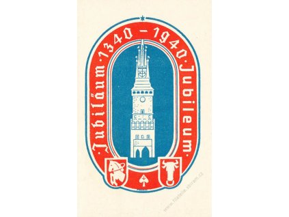 1940, Pardubice, 1340-1940, propagační pohlednice