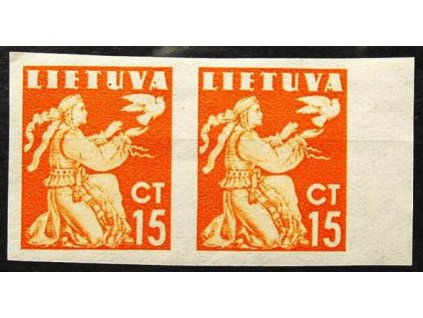 Lietuva, 1940, 15C tmavěoranžová, **