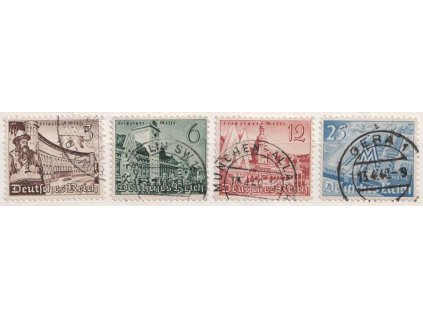 1940, 3-25Pf série, MiNr.739-42, razítkované