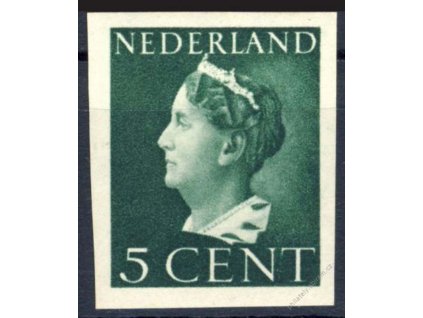 1940, 5C Vilemína, nezoubkovaná, MiNr.341U, **