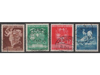 1941, 3-25Pf série, MiNr.768-71, razítkované