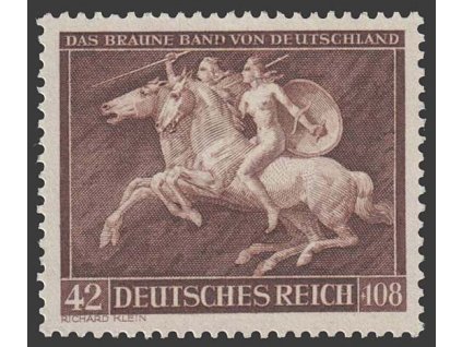 1941, 42Pf Hnědá stuha, MiNr.780, **