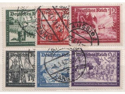1941, 6-24Pf série, MiNr.773-78, razítkované
