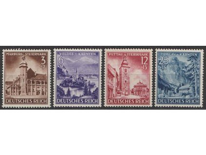 1941, 3-25Pf série, MiNr.806-9, **