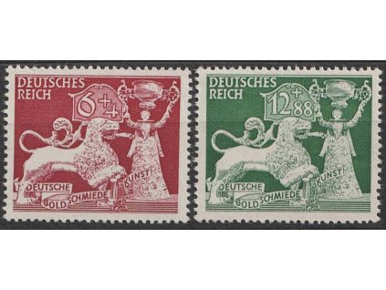 1942, 6-12Pf série, MiNr.816-17, **