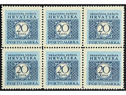 1942, 20K doplatní, 6blok, MiNr.25C, **