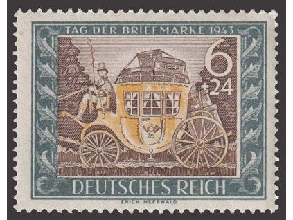 1943, 6Pf Den známky, MiNr.828, **