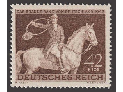 1943, 42Pf Hnědá stuha, MiNr.854, **