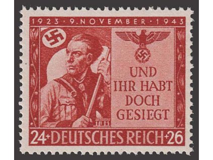 1943, 24Pf Fahnenträger, MiNr.863, **