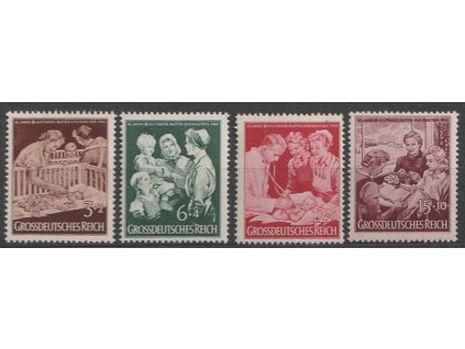 1944, 3-15Pf série, MiNr.869-72, **