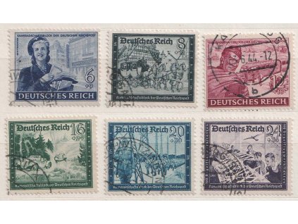 1944, 6-24Pf série, MiNr.888-93, razítkované