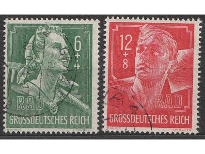 1944, 6-12Pf série, MiNr.894-95, razítkované