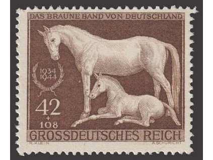 1944, 42Pf Hnědá stuha, MiNr.899, **