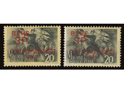 1945, 3P + 9P/20f MiNr.774, posun podtisku, **