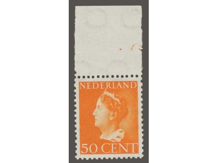 1946, 50C Vilemína, krajový kus, DZ, MiNr.451, **