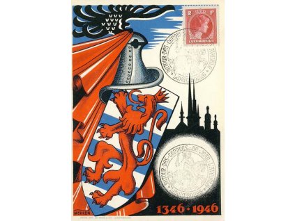 A- 1946, DR Luxembourg, propagační pohlednice, dv