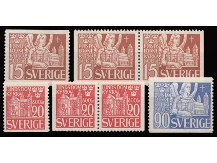 1946, 15-90Ö série Chrám, MiNr.318-20, **