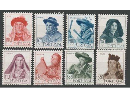 1947, 10C-3.50E série Kroje, MiNr.706-13, ** , faldy