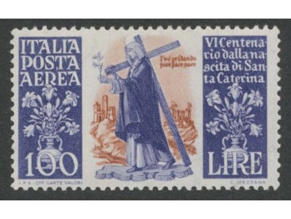 1948, 100L letecká, MiNr.744, * po nálepce